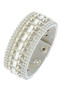 Rhinestone and stud accent band bracelet