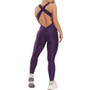 Open Back Women Fitness Jumpsuit