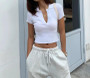 Casual Ribbed Crop Top