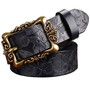 Wide genuine leather woman belt, vintage floral, strap for your jeans...yes. BUY IT NOW!