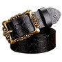 Wide genuine leather woman belt, vintage floral, strap for your jeans...yes. BUY IT NOW!