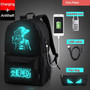 Creative Fluorescent Backpack with USB charging port