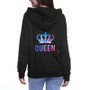 Queen and King Hoodies Lovers Couple Sweatshirt for Women and Men