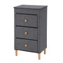 Kamiler 3-Drawer Dresser, Nightstand, Beside Table, End Table, Storage Organizer Tower Unit for Bedroom, Hallway, Entryway, Closets - Removable Fabric Bins, NO Tool Required to Assemble