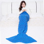 Mermaid Blanket Handmade Knitted Sleeping Kids Adult Blanket Couverture sirene