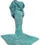 Wave Mermaid Tail Blankets Soft Sleeping Bed Handmade Anti-Pilling Portable Blanket For Autumn