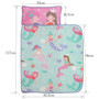 Little Mermaid Toddlers Preschool Daycare Nap Mat with Pillowcases and Blanket for Boys Girls