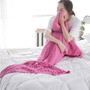 Yarn Knitted Mermaid Tail Blanket Crochet Mermaid Blanket Kids Adults Wrap Super Soft Sleeping Bed Throw Bed 1PCS/Lot