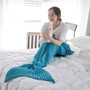 Yarn Knitted Mermaid Tail Blanket Crochet Mermaid Blanket Kids Adults Wrap Super Soft Sleeping Bed Throw Bed 1PCS/Lot