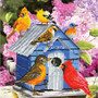 Partial AB Drill Diamond Painting Pillow- Bird House