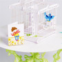 Love Message Bird and Birdcage / 3D Pop Up Greeting Card