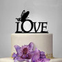 Wedding Cake Topper /Romantic Cake Decoration (Beautiful Butterfly /Love)