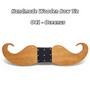 Mustache Wooden Bow Tie