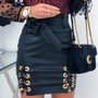 Faux Leather High Waist Skirt