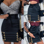 Faux Leather High Waist Skirt