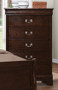 Louis Philippe Cappuccino Twin Sleigh 5-PCS Bedroom Set