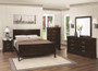 Louis Philippe Cappuccino Twin Sleigh 4-PCS Bedroom Set