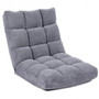 Adjustable  Cushioned Floor Chair-Gray