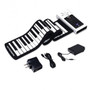 61 Key Electronic Roll up Silicone Rechargeable Piano Keyboard-White