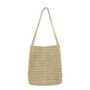 Handmade Rattan Woven Shoulder Bag - PU Leather Strap