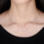 Sterling Silver Bar Necklace | Horizontal Bar Pendant