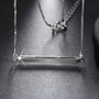 Sterling Silver Bar Necklace | Horizontal Bar Pendant