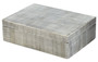 Gray Pin Stripe Bone Box - Large - Style: 7330078
