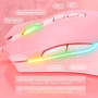 High DPI Pro Gaming Mouse | Wired RGB Black Pink