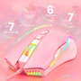 High DPI Pro Gaming Mouse | Wired RGB Black Pink