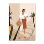 Vintage Girl Minimalist Wall Canvas Art Poster