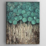 Hand-painted Modern Oil Abstract, Turquoise Artwork