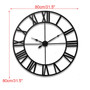 Oversized Iron Wall Clock, 31.5 Inches
