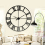 Oversized Iron Wall Clock, 31.5 Inches