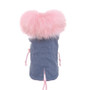 Faux Fur Hooded Dog Parka Fleece Coat