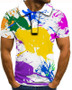 Men's Polo Graphic 3D Plus Size Short Sleeve Daily Tops Streetwear Exaggerated Rainbow