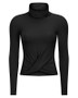 Women's Yoga Top Thumbhole Wrap Solid Color Black Grey Blue Nylon Yoga Running Fitness Top Long Sleeve Sport Activewear Breathable Quick Dry Comfortable 4 Way Stretch Moisture Wicking Stretchy