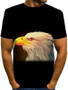 Men's T shirt 3D Short Sleeve Daily Tops Basic Round Neck Rainbow