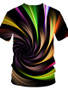 Men's T shirt Graphic Print Short Sleeve Daily Wear Tops Streetwear Exaggerated Round Neck Rainbow / Club