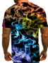 Men's T shirt Graphic 3D Short Sleeve Daily Tops Round Neck Rainbow