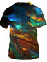 Men's Abstract Graphic T-shirt Print Short Sleeve Daily Tops Streetwear Exaggerated Round Neck Green / Summer