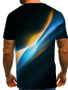 Men's 3D Graphic Plus Size T-shirt Short Sleeve Daily Tops Basic Round Neck Black
