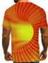 Men's 3D Graphic Plus Size T-shirt Short Sleeve Daily Tops Basic Round Neck Blue Purple Yellow