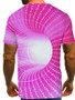 Men's 3D Graphic Plus Size T-shirt Short Sleeve Daily Tops Basic Round Neck Blue Purple Yellow