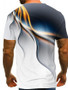 Men's Abstract Graphic T-shirt Print Short Sleeve Daily Tops Streetwear Exaggerated Round Neck White Blue Purple / Summer