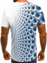 Men's 3D Graphic T-shirt Short Sleeve Daily Tops Basic Round Neck Blue Purple Gray