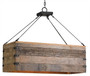 Reclaimed Wood Farmhouse Billycart Chandelier 9994 - Currey & Co.