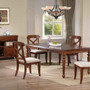 Shrew Farmhouse Collection Antique White/Chestnut Table/Dining Set