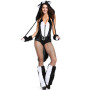 BFJFY Women's Sassy Skunk Animal Themed Halloween Cosplay Costume