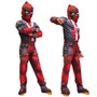 BFJFY Halloween Superhero Deadpool Cosplay Muscle Jumpsuit For Boys