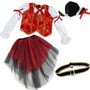 BFJFY Girls Female Pirate Princess Dress Halloween Cosplay Costumes